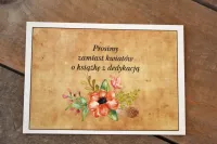 Bileciki do zaproszeń ślubnych boho | Karmelowe nr 4