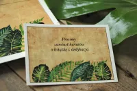 Bilecik do Zaproszeń Rustykalny Greenery | Karmelowe nr 5