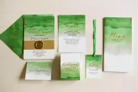 Próbki Zaproszeń Ślubnych z Lakiem | Złocone | Delfina nr 4