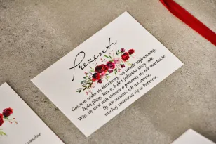 Einladungskarte 105 x 74 mm Hochzeitsgeschenke Hochzeit - Pistazie Nr. 18 - Elegante rote Rosen