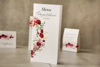 Menu Weselne z Bordowymi Różami | Pistacjowe nr 18