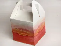 Pudełka na Ciasto Weselne Czerwone Złocone | Delfina nr 1