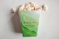 Pudełka na Popcorn i Słodycze Zielone Akwarela | Delfina nr 4