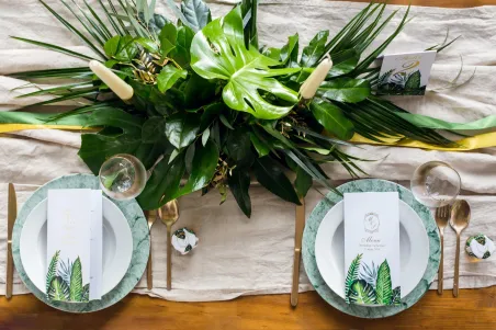 Dodatki, podziękowania i upominki dla gości weselnych w stylu greenery