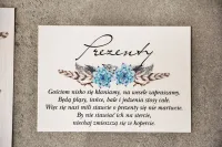 Bilecik do Zaproszeń Ślubnych Boho z Piórkami | Pistacjowe 21