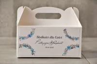 Pudełko na Ciasto Weselne Boho z rączką | Amelia Wedding
