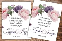Etykiety na Wódkę Weselną Akwarele nr 16 | Personalizowane