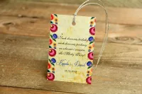 Zawieszki na Wódkę Weselną Folk z Wycinanką | Amelia-Wedding