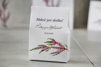 Podziękowania dla gości: Pudełeczka z wrzosem | Amelia Wedding