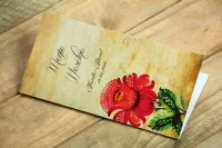 Menu Weselne Folkowe z Kwiatami | Personalizacja | Folk nr 5