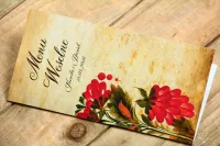 Menu Weselne Rustykalne Folk | Tradycyjny Wzór | Folk nr 7