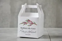 Pudełka na ciasto weselne z wrzosem | Amelia-Wedding.pl