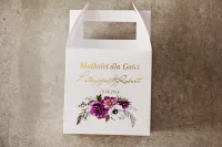 Pudełka na Ciasto Weselne Złocone | Zaprojektuj Online