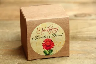 Dank und Geschenke für Hochzeitsgäste - Folk Eco Box mit folkloristischer Blumengrafik