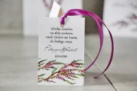 Zawieszki na Wódkę Weselną z Wrzosem | Personalizuj Online
