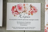 Bileciki do Zaproszeń Ślubnych Kwiatowe | Pistacjowe nr 23