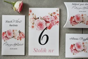 Tischnummern, Hochzeitstisch, Hochzeit - Pistazie Nr. 23 - Puderblumen
