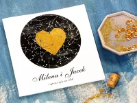 Złocone Zaproszenia Ślubne Nocne Niebo | Zamów Projekt!