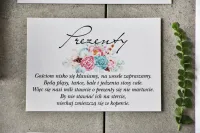 Bilecik do Zaproszeń Ślubnych Boho | Wkładka RSVP, Kwiaty