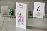 Menu Weselne Boho z Piwoniami | Zamów Online | Pistacjowe 24