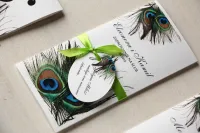 Zaproszenia Ślubne Pawie Pióra | Eleganckie | Magnet nr 1