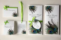 Zaproszenia Ślubne Pawie Pióra | Eleganckie | Magnet nr 1