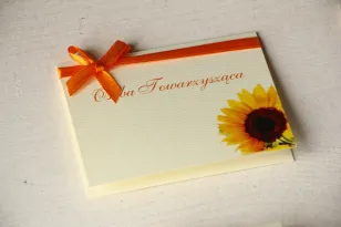 Hochzeitsvignetten für den Hochzeitstisch mit Sonnenblume