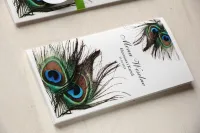 Menu Weselne z Pawim Piórem | Eleganckie Menu | Magnet nr 1