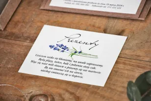 Einladungskarte 105 x 74 mm Hochzeitsgeschenke Hochzeit - Margaret No. 1 - Herbstlavendel