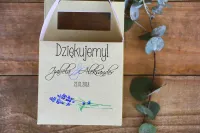 Pudełka na Ciasto Weselne z Lawendą | Personalizacja Gratis