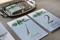 Zimowe Numerki na Stół Weselny Srebrzone | Sorento nr 17