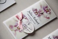 Eleganckie Zaproszenia Ślubne z Orchideą | Magnet nr 13