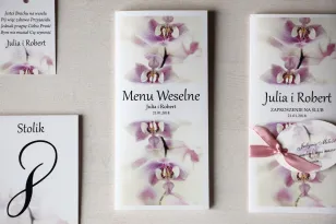 Kwiatowe Menu Weselne z orchideą
