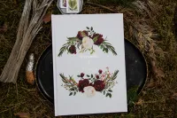 Księga Gości Weselnych Srebrzona Kwiaty A4 | Orini nr 3