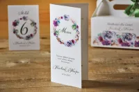 Menu Weselne Akwarelowe Sukulenty | Amelia-Wedding.pl