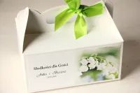 Pudełka na Ciasto Weselne z Konwaliami | Darmowa Personalizacja
