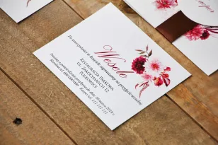 Einladungskarte 120 x 98 mm Hochzeitsgeschenke Hochzeit - Aquarelle Nr. 2 - Dahlien