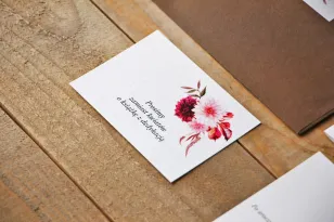 Einladungskarte 105 x 74 mm Hochzeitsgeschenke Hochzeit - Aquarelle Nr. 2 - Dahlien