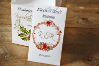 Zimowe podziękowania dla gości – Nasionka z personalizacją