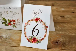 Tischnummern, Hochzeitstisch, Hochzeit - Aquarelle Nr. 3 - Winter-Weihnachten
