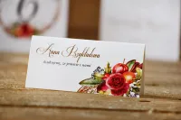 Winietki Ślubne Zimowe Czerwone Róże | Akwarele nr 3