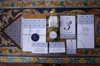 Hiszpańskie Zaproszenia Ślubne Indygo | Rustykalne | Indygo nr 1