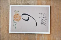 Numery na Stół Weselny Żółta Róża | Amelia-Wedding.pl