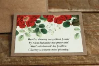 Bilecik do Zaproszeń Ślubnych Kraft | Wkładka RSVP | Zamów
