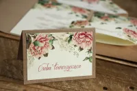 Eko Winietki Ślubne Piwonie | Personalizacja | Kraft nr 2
