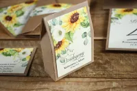 Pudełeczka Podziękowania dla Gości Słonecznik | Kraft nr 5