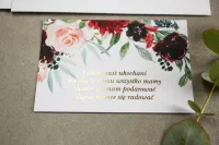 Bilecik do Zaproszeń Ślubnych Glamour Złocony | Flores nr 2