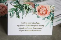 Złocone Bileciki do Zaproszeń Glamour | Flores nr 4