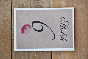 Tischnummern, Hochzeitstisch, Hochzeit - Margaret Nr. 5 - Rosa Mohn