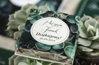 Czekoladki podziękowania dla gości w stylu Botanicznym - Botanik nr 3